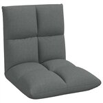 vidaXL Fauteuil de sol ajustable Gris foncé Tissu