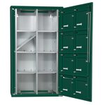 Bloc collectif Leabox  2x4  grade 3  simple face  Extérieur  fixation murale  Vert mousse RAL 6005 finition brillante
