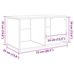 vidaXL Meuble TV chêne artisanal Bois d'ingénierie