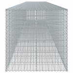 vidaXL Panier gabion avec couvercle 950x100x100 cm fer galvanisé