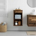 vidaXL Meuble de Salle de Bain In-between Bois ancien 30 x 35 x 50 cm