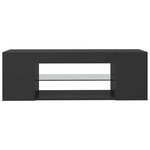 vidaXL Meuble TV avec lumières LED Gris 90x39x30 cm