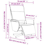 vidaXL Fauteuil inclinable de massage repose-pieds cappuccino