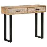 vidaXL Table console 100x30x75 cm Bois de manguier massif