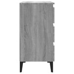 vidaXL Buffet Sonoma gris 60x35x69 cm Bois d'ingénierie