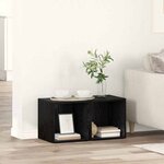 vidaXL Meuble TV 2 Pièces Noir 37 x 35 x 37 cm Bois d'ingénierie