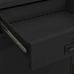 Armoire de bureau avec 2 étagères réglables rangement dossiers 90 x 40 x 102 cm en acier anthracite 02_0046910