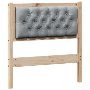 vidaXL Tête de lit Autre Marron et gris clair 80 cm Bois massif en pin