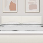 vidaXL Tête de lit avec tête de lit Crème 144 cm Cuir synthétique