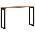 vidaXL Table console 120x35x76 cm Bois de manguier solide et acier