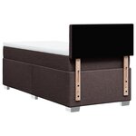 vidaXL Sommier à lattes de lit avec matelas Marron foncé 90x200 cm