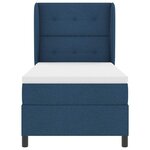 vidaXL Lit à ressorts avec matelas Bleu 100 x 200 cm tissu