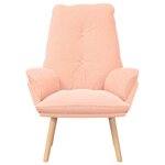 vidaXL fauteuil Rose 61 x 78 x 98 cm Tissu Sherpa