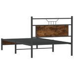 vidaXL Cadre de lit sans matelas chêne fumé 100x200 cm bois ingénierie
