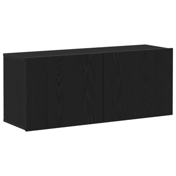 vidaXL Ensemble meuble TV Montage mural Chêne noir 100 x 30 x 41 cm