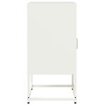 vidaXL Table de chevet blanc 36x39x78 cm acier laminé à froid