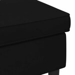 vidaXL Pouf Noir 55 x 35 x 41 cm Velours