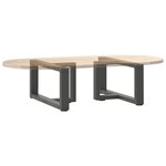 vidaXL Pieds de table basse en T  2 pièces  anthracite  60 x 25 x (30-31) cm  acier