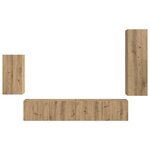 vidaXL Ensemble meuble TV 4 Pièces Chêne artisanal Bois d'ingénierie