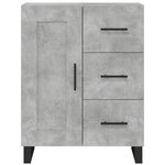 vidaXL Buffet haut Gris béton 69 5x34x180 cm Bois d'ingénierie