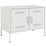 vidaXL Meubles TV 2 Pièces blanc 68x39x50 5 cm acier