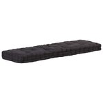 vidaXL Coussins de plancher de palette lot de 2 Coton Noir