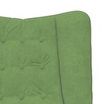 vidaXL Fauteuil relaxant Vert clair 63 x 67 x 94 cm Velours