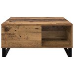 vidaXL Table basse Bois ancien 80 x 80 x 36 5 cm Bois d'ingénierie