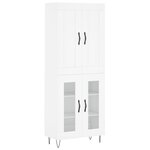 vidaXL Buffet haut Blanc 69 5x34x180 cm Bois d'ingénierie