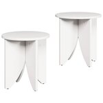 vidaXL Table basse 2 Pièces Blanc