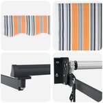 vidaXL Auvent Rétractable Multicolore 450 × 300 cm