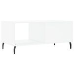 vidaXL Table basse blanc 90x50x40 cm bois d'ingénierie
