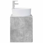 vidaXL Vanité de lavabo mural Gris béton 49 5 x 44 5 x 65 cm