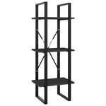 vidaXL Bibliothèque à 3 niveaux gris 40x30x105 cm bois d'ingénierie