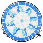 vidaXL Supports pour plantes 3 Pièces bleu et blanc céramique