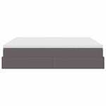 vidaXL Cadre de lit ottoman avec matelas gris 180x200 cm similicuir