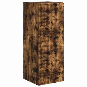 vidaXL Meuble TV mural Chêne fumé 30 x 31 x 80 cm Bois d'ingénierie