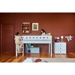 Flexa WHITE Lit mi-hauteur avec echelle droite 90 x 200 cm Barriere de securite classique Blanc