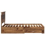 vidaXL Cadre de lit Bois ancien 100 x 200 cm Bois d'ingénierie