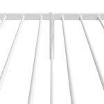 vidaXL Cadre de lit métal avec tête de lit blanc 100x200 cm