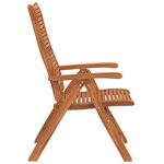 vidaXL Chaises de jardin pliantes inclinables lot de 2