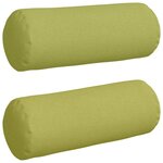 vidaXL Coussins d'accent 2 Pièces Vert clair Ø 25 x 70 cm tissu