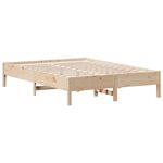 vidaXL Lit bibliothèque sans matelas 160x200 cm bois massif de pin