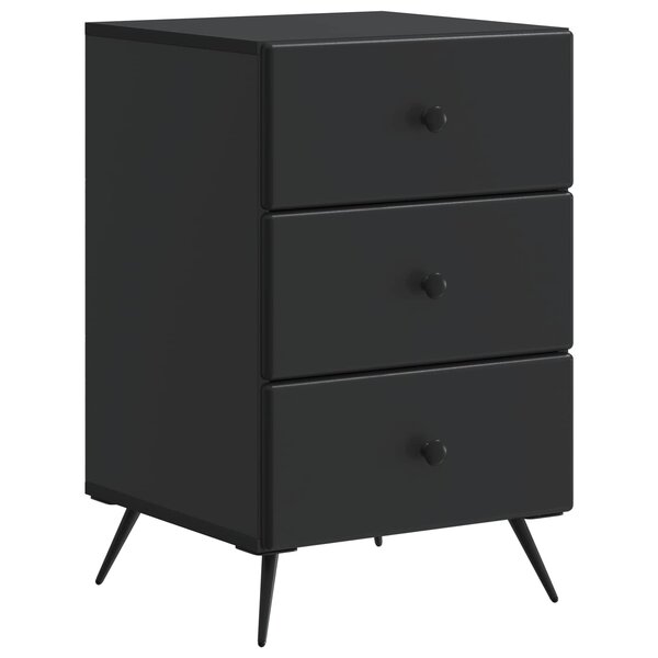 vidaXL Cabinet de chevet Noir 43 x 41 x 66 5 cm Bois d'ingénierie