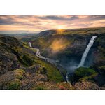 Ravensburger - puzzle 1000 pieces - la cascade háifoss  islande (puzzle highlights)