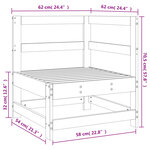 vidaXL Canapé d'angle de jardin bois massif douglas