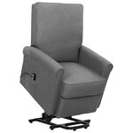 vidaXL Fauteuil Gris clair Tissu