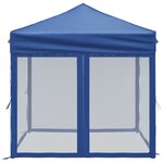 vidaXL Tente de réception pliable avec parois Bleu 2x2 m