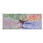 Vidaxl ensemble de tableau sur toile arbre multicolore 200x80 cm