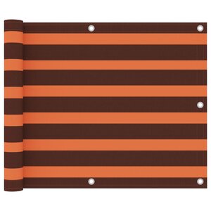 vidaXL Écran de balcon Orange et marron 75x400 cm Tissu Oxford